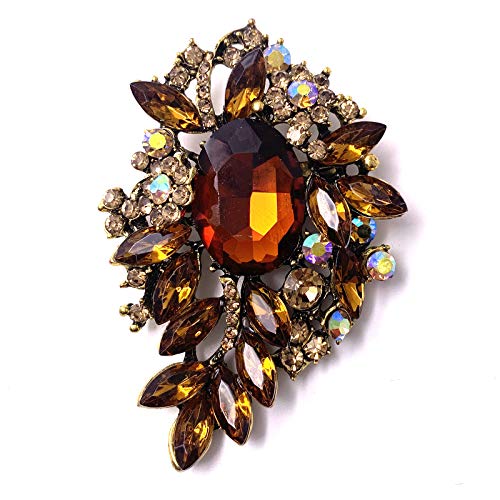 Women Rhinestone Flower Brooch Pin Accessory Jewelry