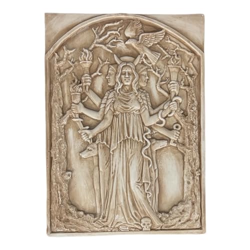 Generic Hecate Hekate Greek Triple Goddess of Magic Relief Wall Decor Sculpture, Brown, 255890180862
