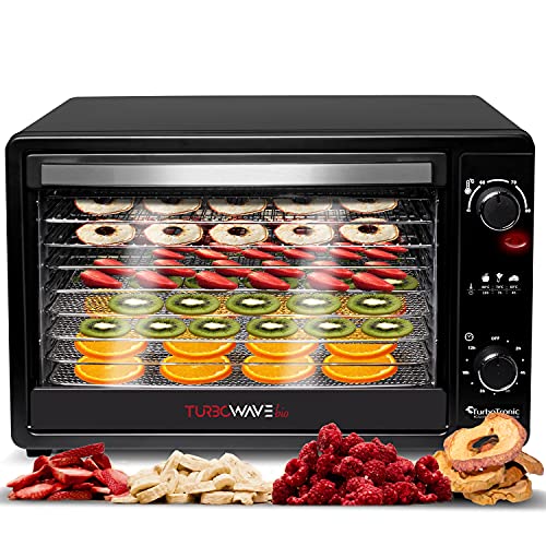 TurboTronic By Z-LINE TurboWave Bio Dörrgerät komplett aus Metall, 45 Liter, 9X Einlegeboden, inkl. Timer und Rezeptheft…