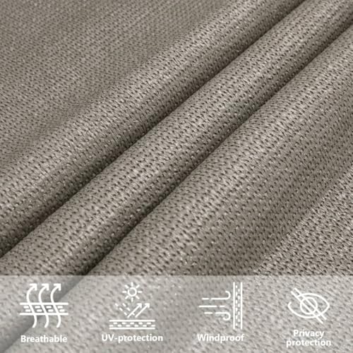 vidaXL Sonnensegel, Segelmarkise mit Edelstahl-Befestigungen, Sonnendach f&uuml;r Garten Terrasse Balkon Pool, Sonnenschutz, Dreieckig Hellgrau HDPE