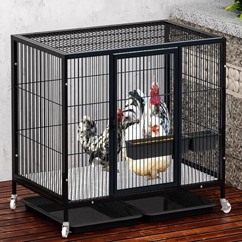 大型小動物ケージ 鶏かご 飼育ケージ 金属製の鶏小屋1〜15羽の鶏用の家禽 掃除しやすい 移動便利 組み立て簡単4つのサイズから選べます(70.7*50.1*56.5cm)