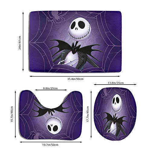 Badteppich-Set Nightmare Before Christmas, WC-Vorleger, rutschfest, Badematte, WC-Deckelbezug One Size Nightmare Before1 – Bild 3