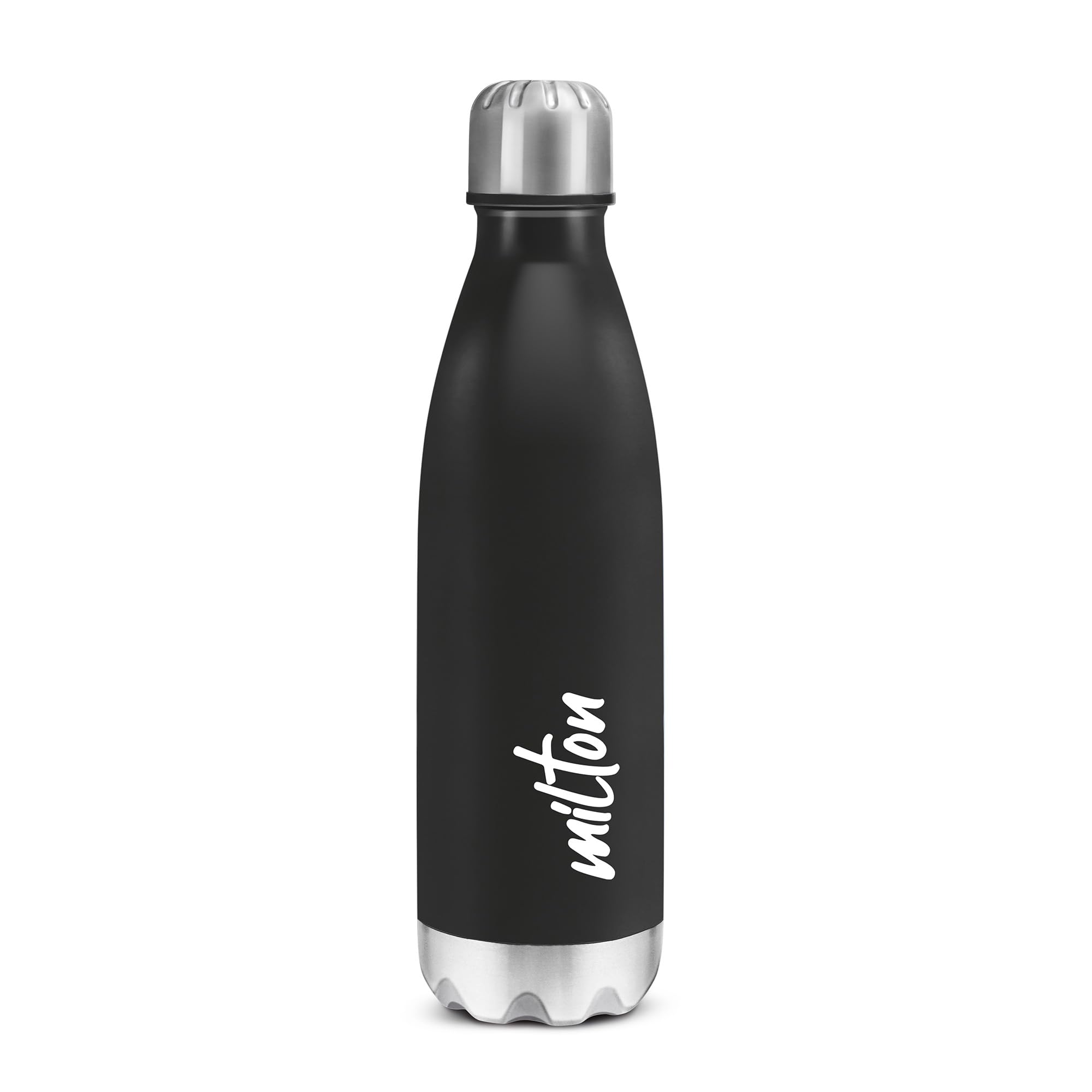 MILTON Shine 800 Stainless Steel Water Bottle 680 ml, Single Walled, ISI Certified I Leak Proof Lid, Rust Proof I For School, Office, Gym I Black-image-6