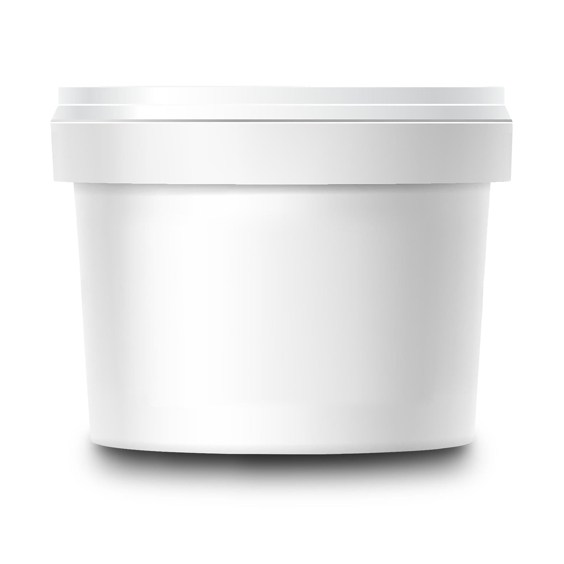 500ml White Bucket With Airtight, Leak-Proof, Tamper Evident Lid