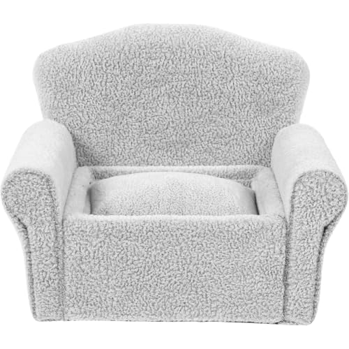 Milisten Exhibidor De Joyas Sofá Creativo, Caja Expositora De Pulseras y Relojes, Terciopelo Suave Gris Plateado, Portátil y Compacto, Adecuado Para Uso Doméstico y Organización Elegante De Accesorios