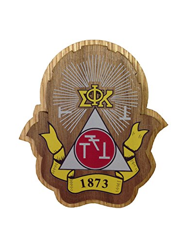 Phi Sigma Kappa Wood Crest Made of Wood for Paddle Mascot Board (3.5″ Tall Double Raised)