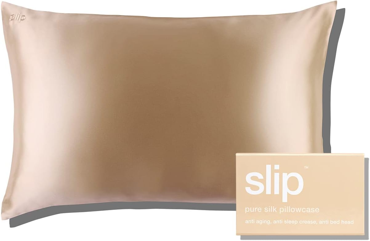 beige slip silk pillowcase