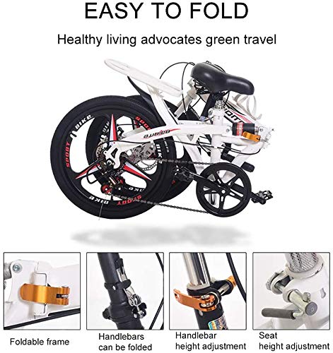 LJXiioo Vélo Pliant 14/16/20 Pouces, vélo de Montagne pour Hommes Mini Femmes Portables pour Adultes, étudiants, employés de Bureau, navettage - Image 4