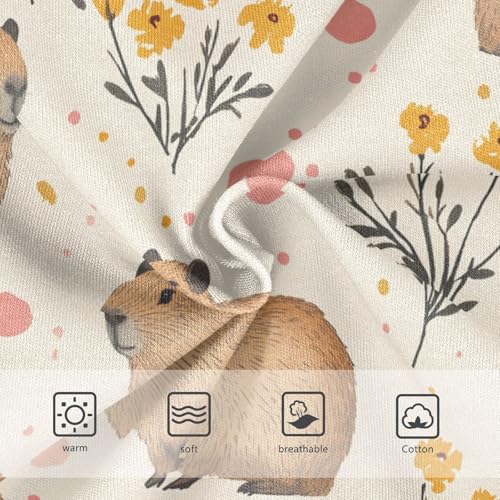 Wusikd Capybaras Girls' Underwear Cotton Beige Girls Briefs Soft Toddler Underwear 2T3