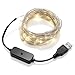 Produktbild Auraglow 10m USB Unsichtbares Kabel Drinnen/Draußen Wasserfest 100 Mikro LED Weihnachtsbeleuchtung  Warmes Weis
