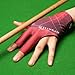Wnddle Pool Glove Left Hand, Billiards Glove, Billiard Pool Gloves for Left Hand 3 Finger, Snooker Cue Sport Glove Popular Sizes for Men & Women (Red)