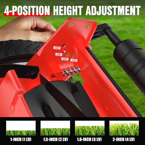 Image of EWORK Push Reel Lawn Mower 23 inch with 5-Blade Cutting System for Lawn Care
