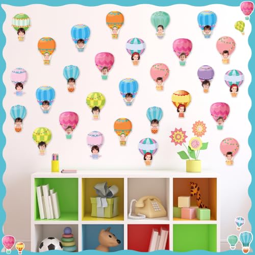 Image of Kosiz 60 Pcs Hot Air Balloon Decorations, Hot Air Balloon Classroom Decor