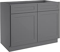 Vista 74 de LOVMOR Armarios de base de cocina, armario de almacenamiento aparador, gabinete de entrada con 1 cajón y estante ajustable, 24 pulgadas de ancho x