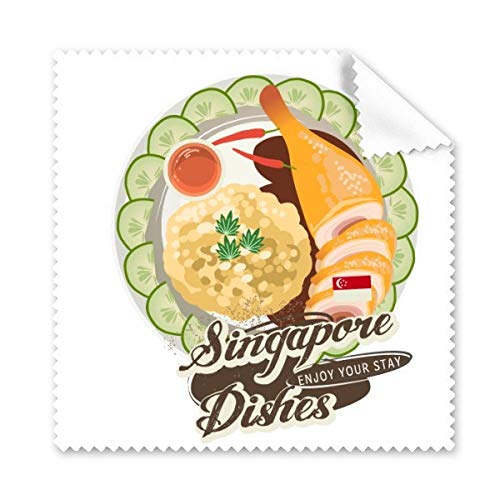 Chiffon de nettoyage Singapour Hainanese Chicken Rice cadeau original pour amateur de tech