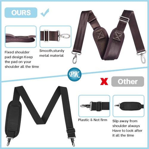 Image of Shoulder Strap for Bag Universal Replacement 58 inch /67 inch Fixed Padded Adjustable Buckle Heavy Duty Shoulder Strap