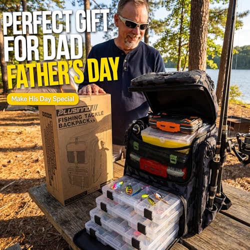 PLUSINNO Fishing Tackle Backpack with Rod Holders,42L Water-resistant Fishing Bag Store Fishing Gear, Fisher Gifts For Men. - image 3
