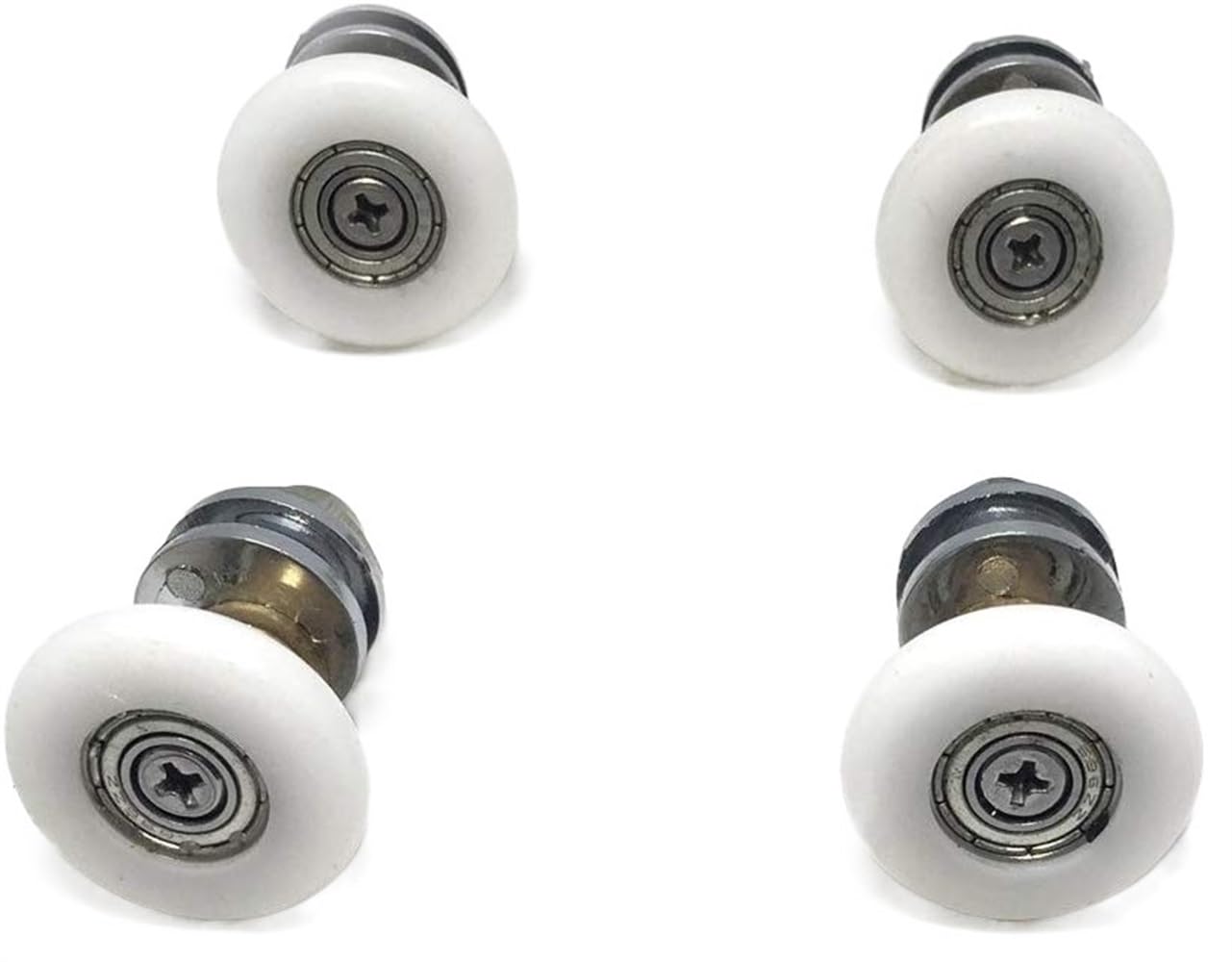 Shower Door Rollers 4pcs-8pcs/set 25mm Shower Cabin Room Sliding Glass Door Pulley Wheel Brass Runner Bearing Rollers Hardware Accessories(4pcs,25mm)