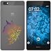 Produktbild PhoneNatic Case kompatibel mit Huawei P8 Lite 2015 (1.Gen.) Silikon-Hülle Floral Katze M2-3