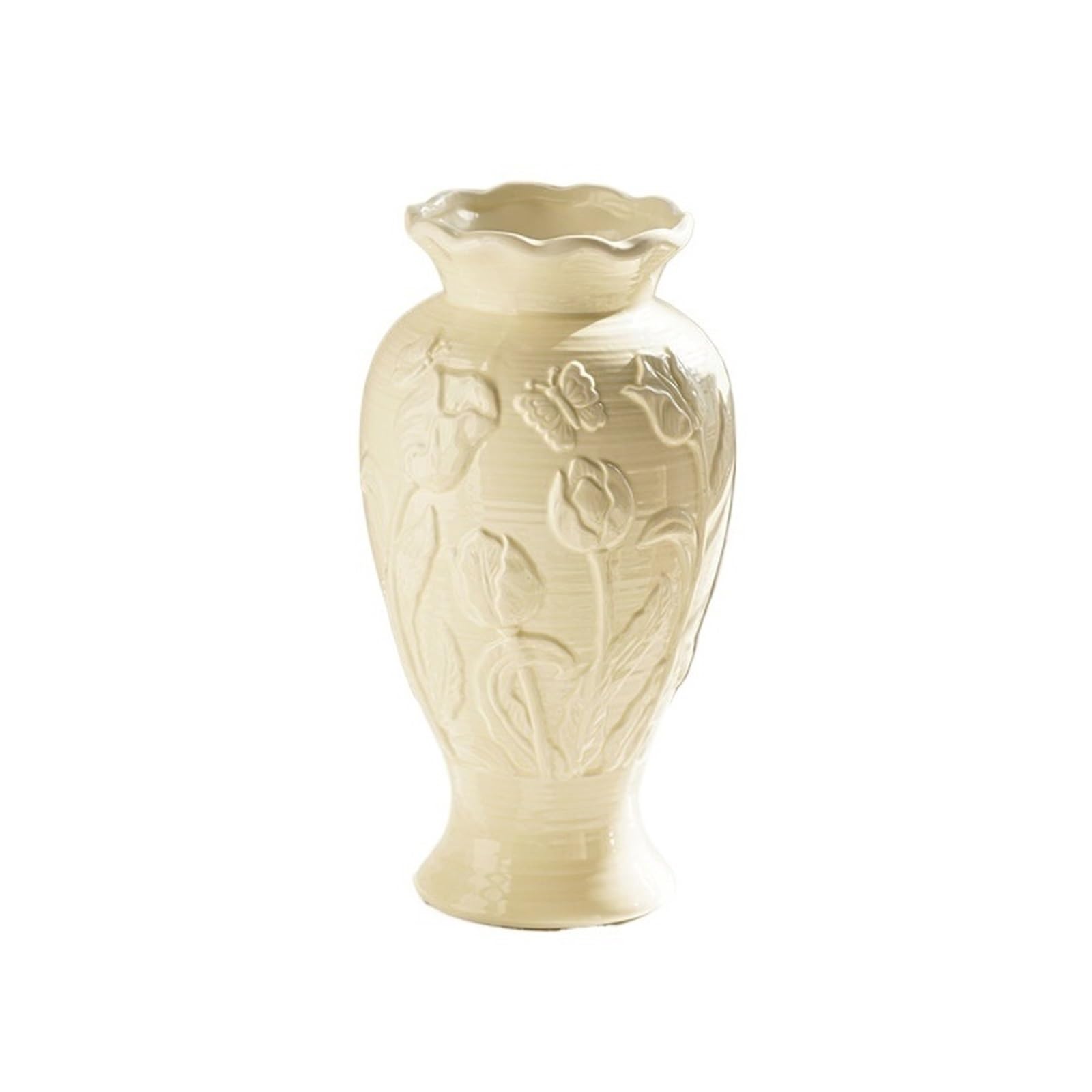 Wazon na kwiaty Vintage reliefowy motyl kwiatowy wazon ceramiczny