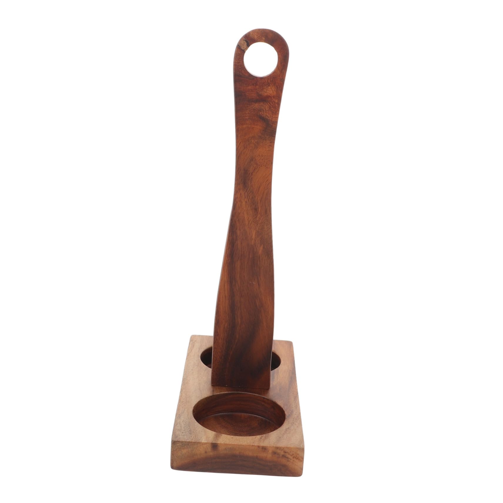 Support moulin poivre et sel en bois avec poignée socle de rangement épices