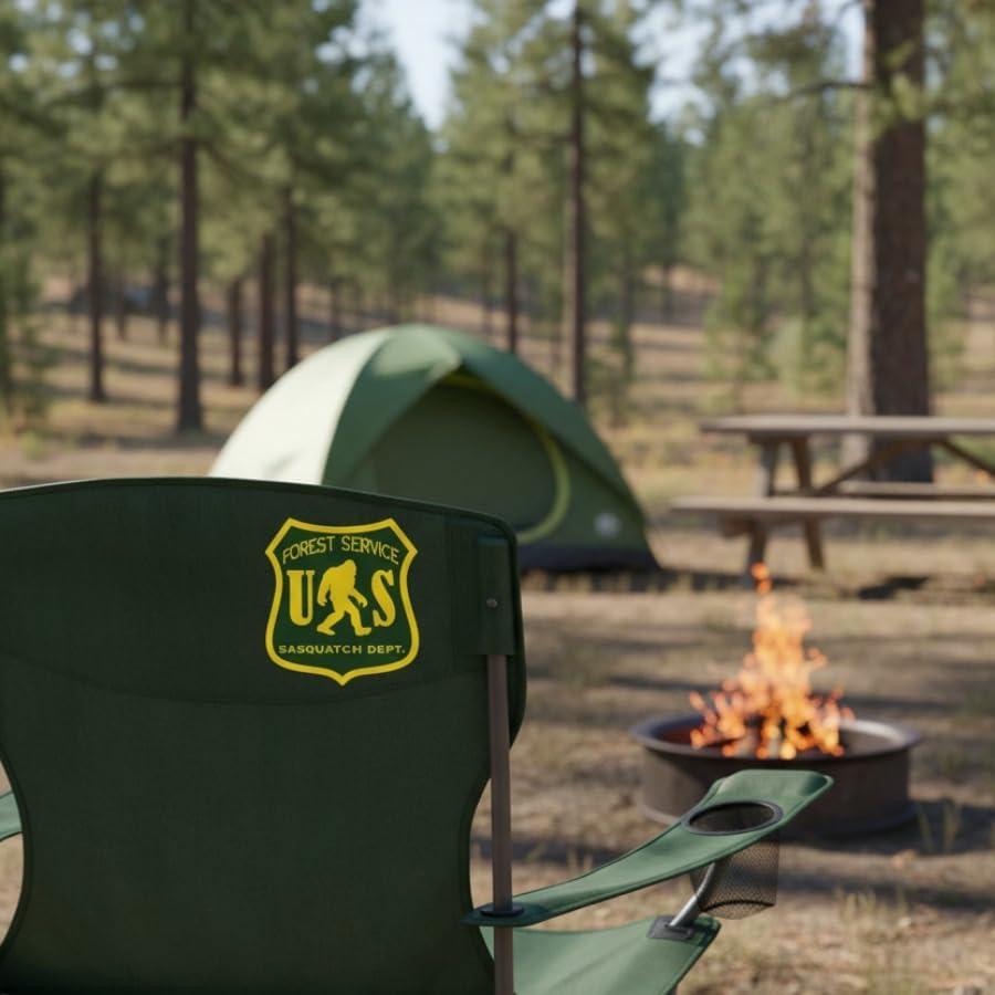 AK US Forest Service Sasquatch Dept..Forestry Hiking Camp Big Foot Stickers Vinyl Decal car | Van | Trucks | Motorcycle | Bumper | Window Any Smooth Surface Size: 5" - Image 5