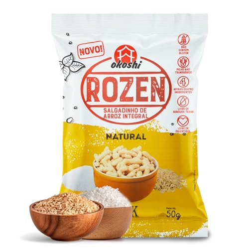 OKOSHI - Rozen Natural - Snacks Saudáveis de Baixa Caloria, Lanches Fit para a Dieta, Salgadinho Jap