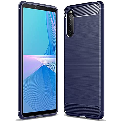 Xperia 10 III/Xperia 10 III Lite ケース シリコン 衝撃吸収カバー 防指紋 炭素繊維カバー Xperia10 III SOG04 SO-52B ケース ソニー Xperia 10 III Lite XQ-BT44/ エクスぺリア 10 III ライト/Ten Mark 3 Lite カバー