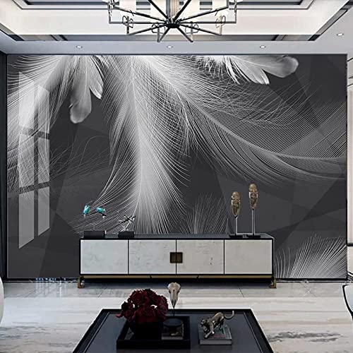 Photo 3D plumes haut de gamme papier peint autocollant panoramique salon