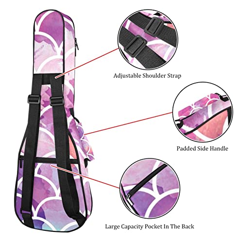 Housse pour ukulélé avec motif écailles de sirène Rose 10 mm Rembourrage épais 53,3 cm Sac de transport avec sangles… - Les Beatles, Paul McCartney, John Lennon, RIngo Starr, George Harrison Housse pour ukulélé avec motif écailles de sirène Rose 10 mm Rembourrage épais 53,3 cm Sac de transport avec sangles… – Image 4