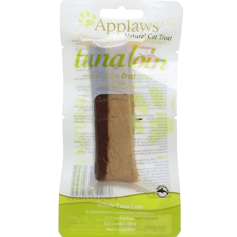 Snack para Gato Natural Lomos de Applaws - Atún, Caballa o Salmón | 12 Unidades x 30 gr | ANIMALUJOS (Atún, 12 x 30 gr)
