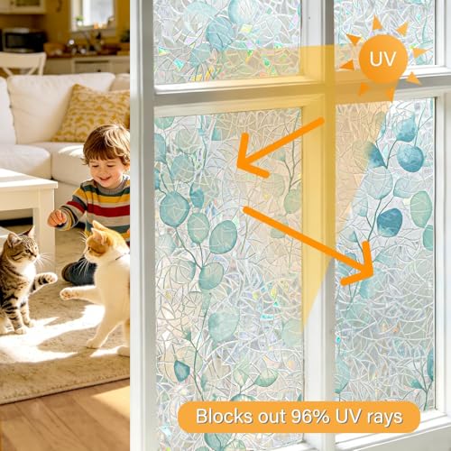 Vinilo Decorativo Ventana Lámina Privacidad Verde Azul miniatura 6