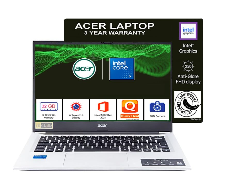 acer Professional 14[New Launch], Intel Core 5-120U 14th Gen, 32G...