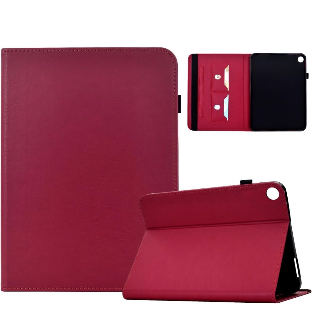 Generic Étui compatible avec Samsung Galaxy Tab S9 FE Plus 12.4 SM-SM-X610 SM-X616B (couleur : rose vif) étui à rabat en cuir intelligent avec support uni