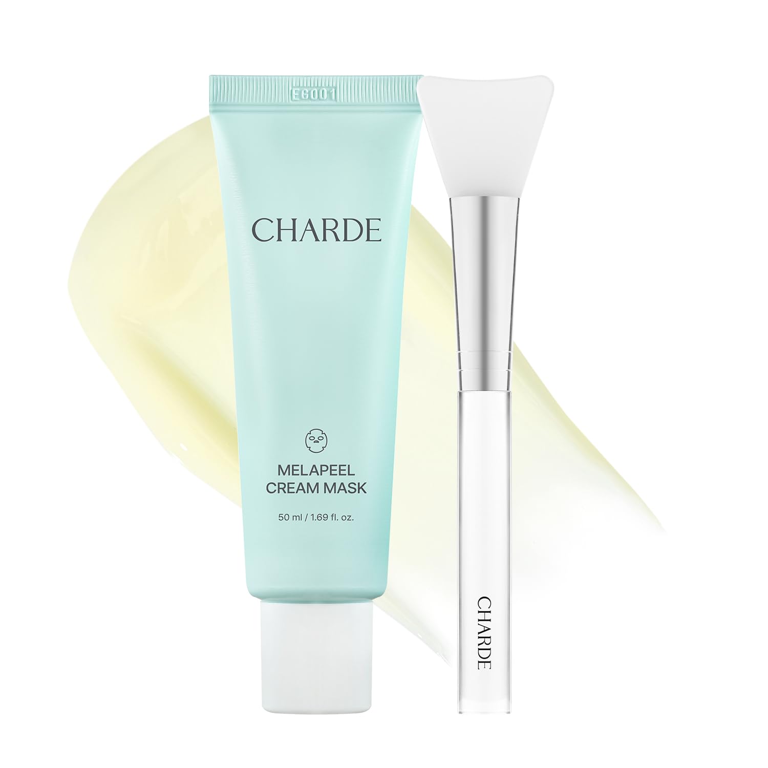 CHARDE Peel Off Cream Mask for Dark Spots, Cream-to-Clear Mask for Brighter, More Even-Looking Skin, At-Home Care Routine (50ml)