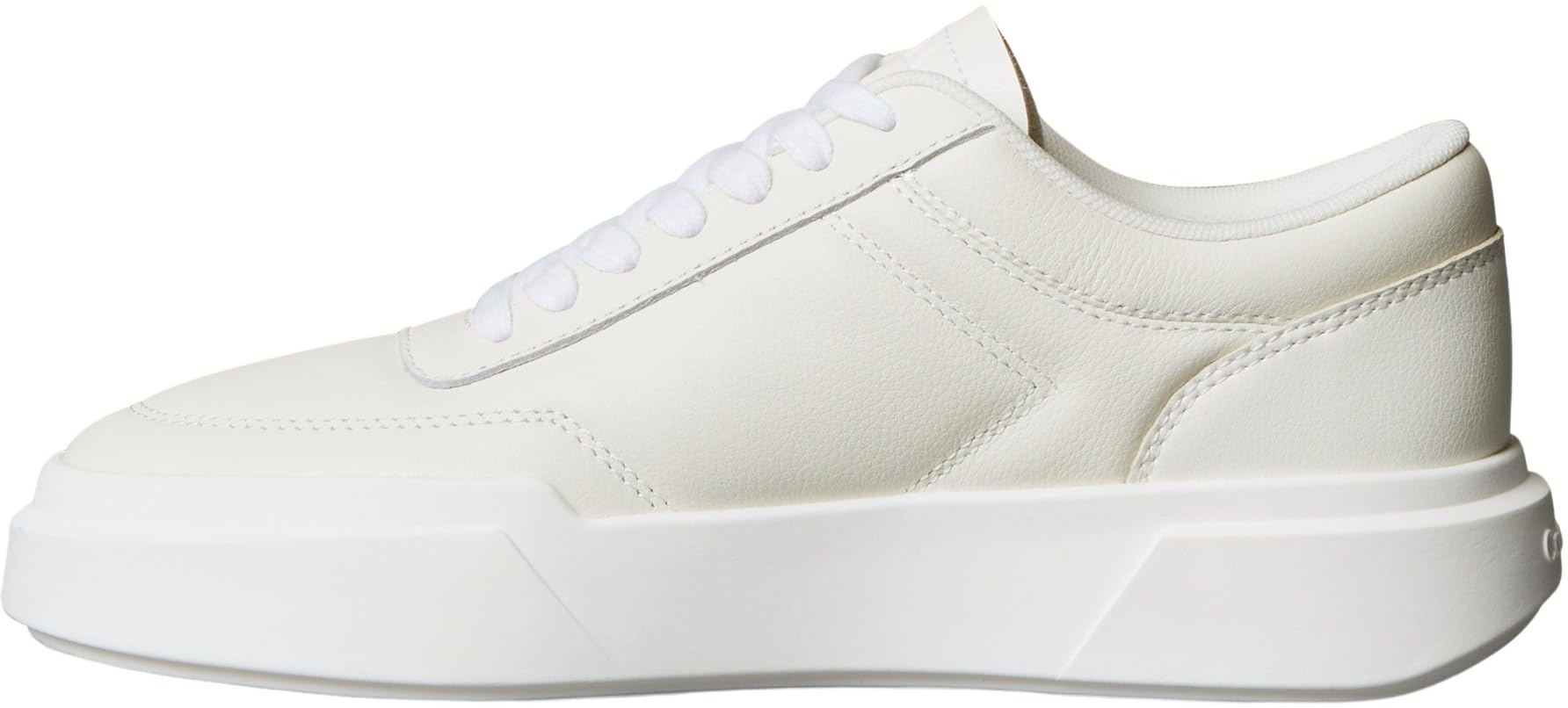 Calvin Klein Women's Chunky Cupsole Laceup OXF LTH YW0YW02032 Low Top, White (Marshmallow/Dk Ecru), 4