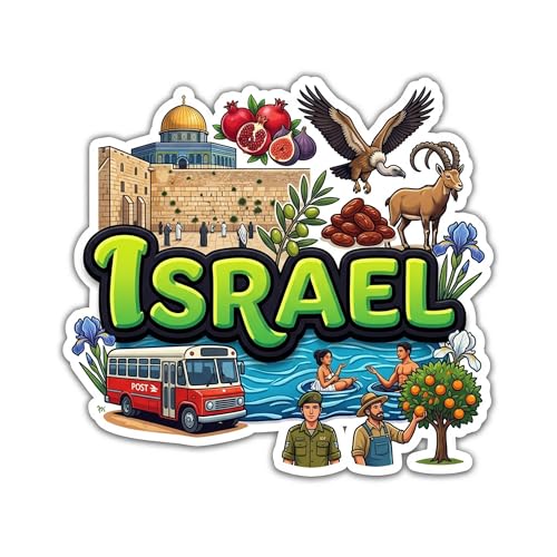 Image of Israel Fridge Magnet - Premium Engineered Wood Souvenir, Glossy HD Print, Precision Laser Cut Travel Decor & Gift for Home, Office & Travelers