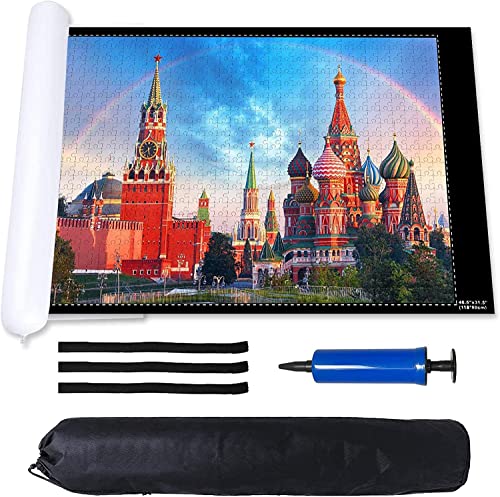 MOZOOSON Tapis de Puzzle, Rouleau Feutre 2000 pièces - Puzzle Roll UP Mat pour Jigsaw Puzzles, Portable Tapis de Rangement pour Puzzle pour Voyage Sac de Rangement