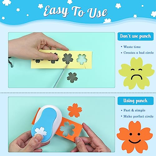 Ecohu ECH-FL001 Flower Hole Punch For Craft Size Out 1-Inch, Cherry Blossoms Paper Punch Shapes thumb #4