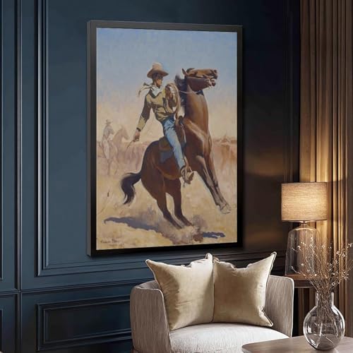Impression sur toile Cow Puncher Maynard Dixon décoration murale bureau