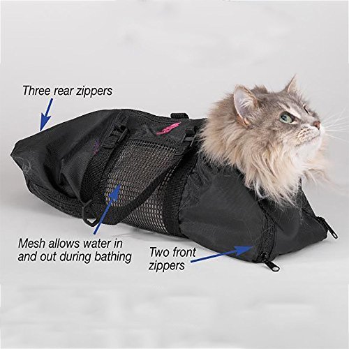 Double Hero réglable anti Scratch Cat Grooming Bag Cat Bath Bag, pour se baigner et nettoyer, ongles Couper, laver injizierender Examing Yeux Dropping médecine - Image 3