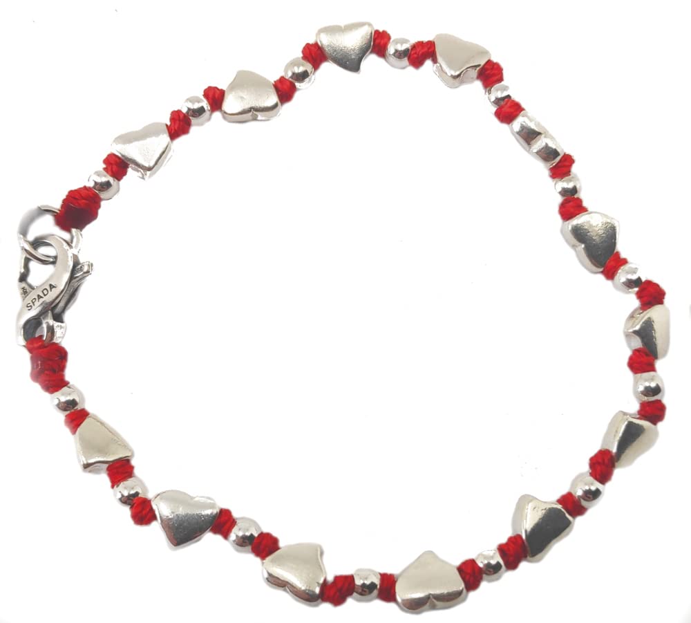 VLNET Bracciale Spadarella Fucsia Con Sfere In Argento 925 – Fatto A Mano In Italia – Cotone Nautico - 4