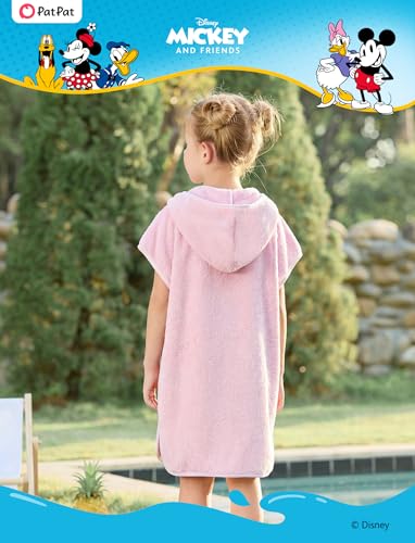 Image of Disney Marvel Princess Frozen Stitch Elsa Girls Hooded Swim Cover Up for Swimsuit Bathing Suit Swimwear Pocket 4-7 Years