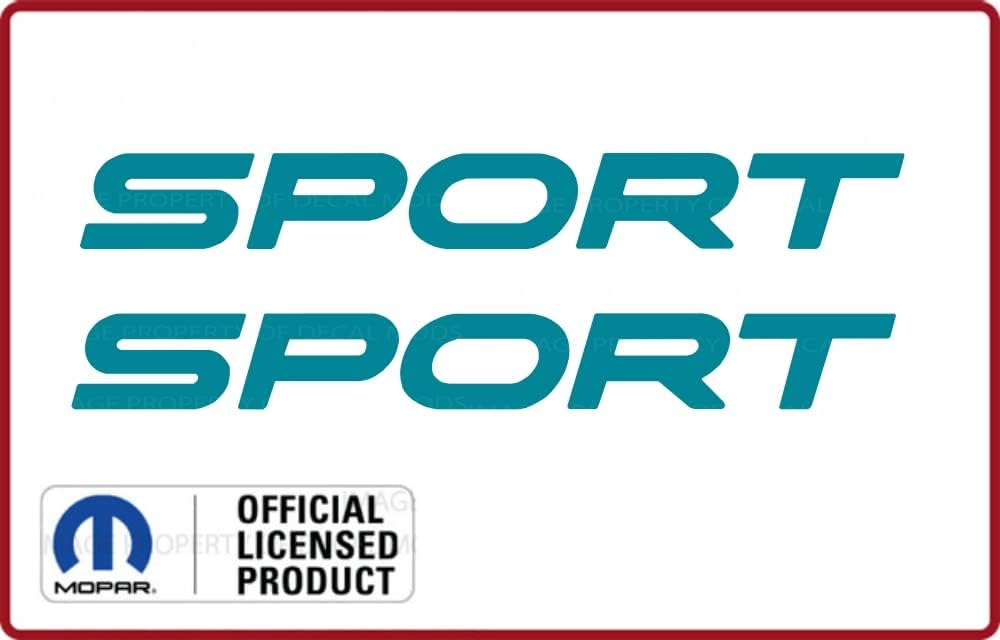 Fender Sport Small Side Logo Graphic fits Jeep Wrangler TJ (2004-2006) (Set of 2) Turquoise/Teal CTEAL | SJ5K4