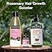 Soulflower 100% Pure Rosemary Oil for Hair Growth, Hair Fall Control, Strengthening, Volumising Hair Oil for All Types | Organic Certified (1 fl oz)