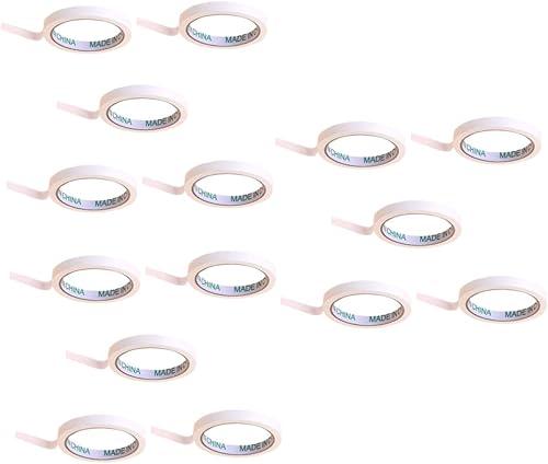 CORHAD 15 rollos de cinta adhesiva blanca, calcomanías caseras para niños, cinta Washi, cinta adhesiva total, cinta adhesiva para artistas, papel