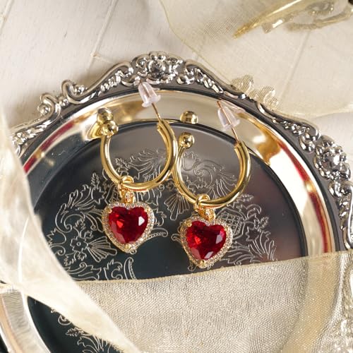 Descendant 4 Rise of Red Earring Descendant Earring Jewelry Set Queen Of Hearts Costume Jewelry for Women Halloween Christmas Gift4