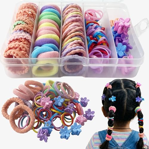 Image of TEMPERIA Hair Accessories Birthday Gift Items for Girls & Kids | Combo of Claw Clips, Rubber Bands, Hairpins & More | Cute Hair Styling Kit for Baby Girls for Party & Wedding | Multicolor -95pcs