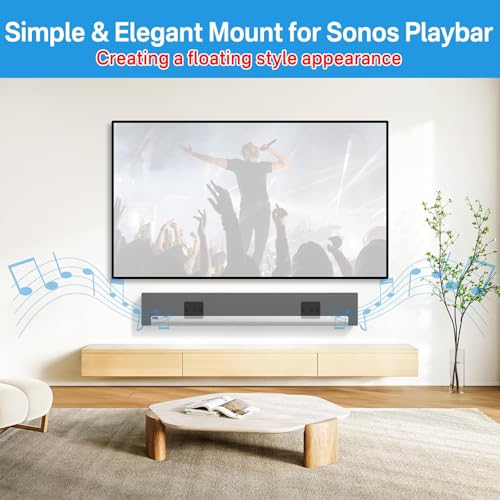 Soporte para Sonos Playbar que optimiza el espacio en salones modernos 3