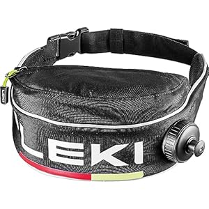 LEKI Thermo Drink Hüfttasche, Black-Bright red-Neonyellow